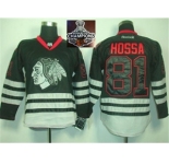 NHL Chicago Blackhawks #81 Hossa Black Ice 2015 Stanley Cup Champions jerseys
