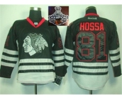 NHL Chicago Blackhawks #81 Hossa Black Ice 2015 Stanley Cup Champions jerseys
