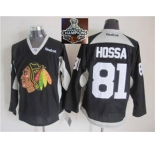 NHL Chicago Blackhawks #81 Marian Hossa Black Practice 2015 Stanley Cup Champions jerseys