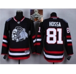 NHL Chicago Blackhawks #81 Marian Hossa Black(White Skull) 2014 Stadium Series 2015 Stanley Cup Champions jerseys