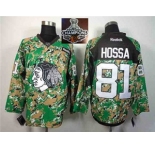 NHL Chicago Blackhawks #81 Marian Hossa Camo Veterans Day Practice 2015 Stanley Cup Champions jerseys