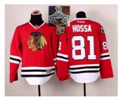 NHL Chicago Blackhawks #81 Marian Hossa Red 2014 Stadium Series 2015 Stanley Cup Champions jerseys