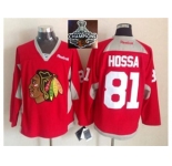 NHL Chicago Blackhawks #81 Marian Hossa Red Practice 2015 Stanley Cup Champions jerseys