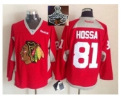 NHL Chicago Blackhawks #81 Marian Hossa Red Practice 2015 Stanley Cup Champions jerseys