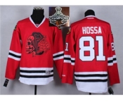 NHL Chicago Blackhawks #81 Marian Hossa Red(Red Skull) 2014 Stadium Series 2015 Stanley Cup Champions jerseys