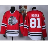 NHL Chicago Blackhawks #81 Marian Hossa Red(White Skull) 2014 Stadium Series 2015 Stanley Cup Champions jerseys