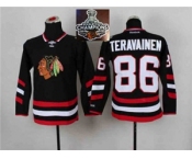 NHL Chicago Blackhawks #86 Teuvo Teravainen Black 2014 Stadium Series 2015 Stanley Cup Champions jerseys