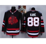 NHL Chicago Blackhawks #88 Patrick Kane Black(Red Skull) 2014 Stadium Series 2015 Stanley Cup Champions jerseys