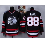 NHL Chicago Blackhawks #88 Patrick Kane Black(White Skull) 2014 Stadium Series 2015 Stanley Cup Champions jerseys