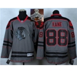 NHL Chicago Blackhawks #88 Patrick Kane Charcoal Cross Check Fashion 2015 Stanley Cup Champions jerseys