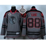 NHL Chicago Blackhawks #88 Patrick Kane Charcoal Cross Check Fashion 2015 Stanley Cup Stitched Jerseys