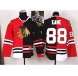 NHL Chicago Blackhawks #88 Patrick Kane Red Black Split 2015 Stanley Cup Champions jerseys
