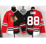 NHL Chicago Blackhawks #88 Patrick Kane Red-Black Split 2015 Stanley Cup Stitched Jerseys