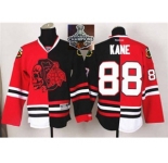 NHL Chicago Blackhawks #88 Patrick Kane Red Black Split Red Shull 2015 Stanley Cup Champions jerseys