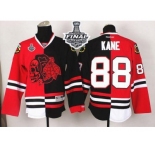 NHL Chicago Blackhawks #88 Patrick Kane Red-Black Split Red Skull 2015 Stanley Cup Stitched Jerseys