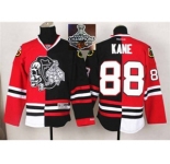 NHL Chicago Blackhawks #88 Patrick Kane Red Black Split White Shull 2015 Stanley Cup Champions jerseys