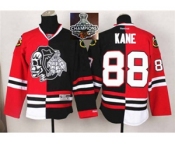 NHL Chicago Blackhawks #88 Patrick Kane Red Black Split White Shull 2015 Stanley Cup Champions jerseys