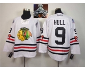 NHL Chicago Blackhawks #9 Bobby Hull 2015 Winter Classic White 2015 Stanley Cup Champions jerseys