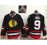 NHL Chicago Blackhawks #9 Bobby Hull Black 2015 Stanley Cup Champions jerseys