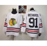NHL Chicago Blackhawks #91 Brad Richards White 2015 Stanley Cup Champions jerseys