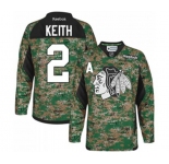 Reebok Chicago Blackhawks #2 Duncan Keith Premier Camo Veterans Day Practice NHL Jersey
