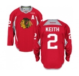 Reebok Chicago Blackhawks #2 Duncan Keith Premier Red Practice NHL Jersey