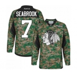 Reebok Chicago Blackhawks #7 Chris Chelios Premier Camo Veterans Day Practice NHL Jersey