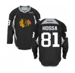 Reebok Chicago Blackhawks #81 Marian Hossa Authentic Black Practice NHL Jersey