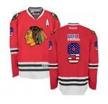 Reebok Chicago Blackhawks #9 Bobby Hull Authentic Red USA Flag Fashion NHL Jersey