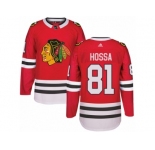 men's Adidas Chicago Blackhawks #81 Marian Hossa Authentic Red Home NHL Jersey