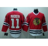 nhl chicago blackhawks #11 madden red