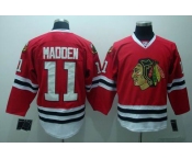 nhl chicago blackhawks #11 madden red