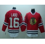 nhl chicago blackhawks #16 ladd red
