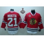 nhl chicago blackhawks #21 mikita red[2015 stanley cup][mikita]