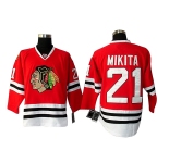 nhl chicago blackhawks #21 mikita red