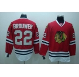 nhl chicago blackhawks #22 brouwer red