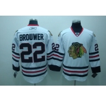 nhl chicago blackhawks #22 brouwer white