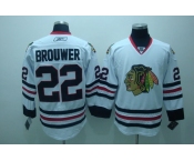 nhl chicago blackhawks #22 brouwer white