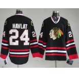 nhl chicago blackhawks #24 havlat black