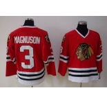 nhl chicago blackhawks #3 magnuson red