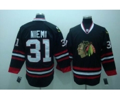 nhl chicago blackhawks #31 niemi  black