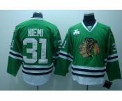 nhl chicago blackhawks #31 niemi green