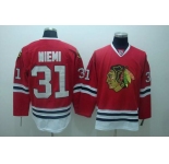 nhl chicago blackhawks #31 niemi red