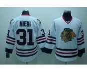 nhl chicago blackhawks #31 niemi white