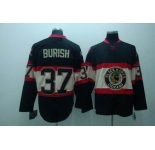 nhl chicago blackhawks #37 burish black(third edition)