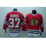 nhl chicago blackhawks #37 burish red