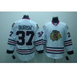nhl chicago blackhawks #37 burish white