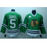 nhl chicago blackhawks #5 sopel green
