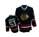 nhl chicago blackhawks #51 campbell black