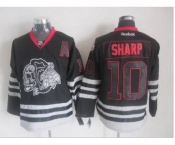 nhl jerseys chicago blackhawks #10 sharp black ice[the skeleton head][patch A]